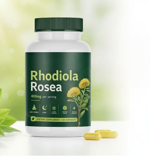 60 Rhodiola Rosea Capsules In A Bottle