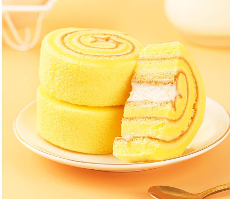 Soft Dough Rolls Into Roll Cake