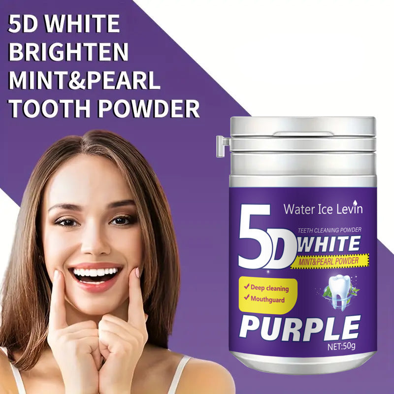 Teeth And Oral Cleaning Powder For Fresh Breath And A Brighter Smilepurple