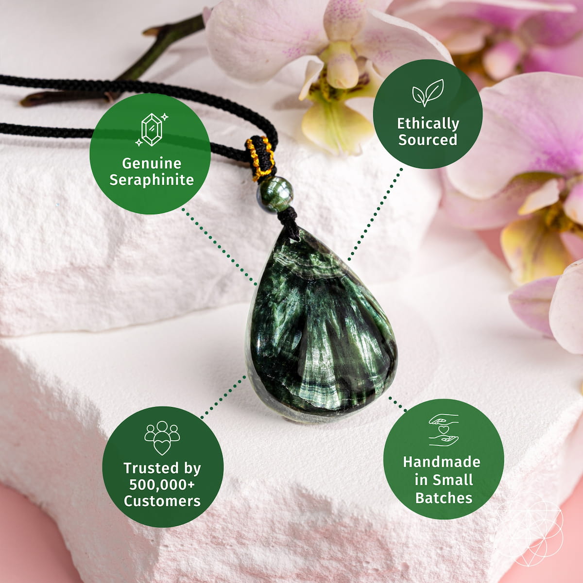 The Angel By My Side - Rare Seraphinite Pendant