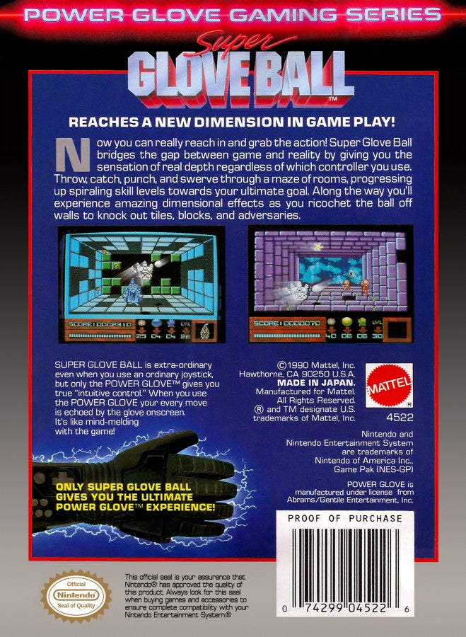 Super Glove Ball – Nintendo Entertainment System (NES)